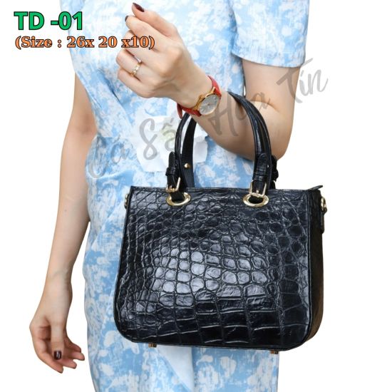Túi 2 Quai - Da Gai Cá Sấu mã TD -01