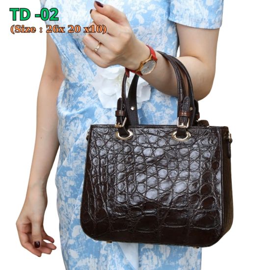 Túi 2 Quai - Da Bụng Cá Sấu mã TD -02