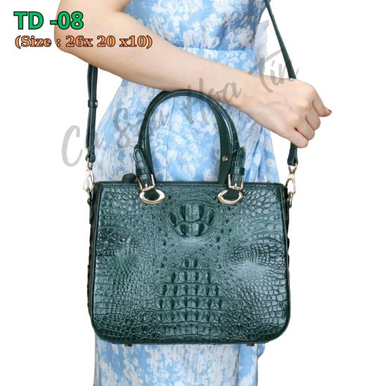 Túi 2 Quai -  Da Gai Cá Sấu mã TD -08