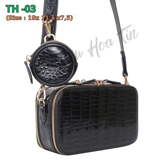 Túi Hộp Da Bụng Cá Sấu - Mã TH -03